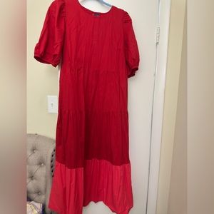 Cotton midi dress two colors